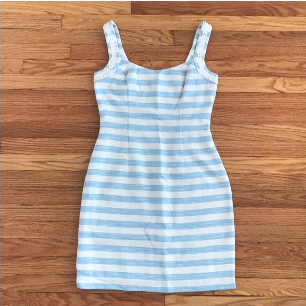 Lilly Pulitzer Striped Dress with Lace Detail